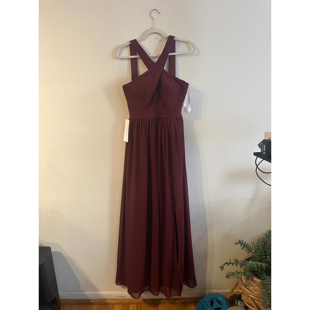 Azazie Cabernet Chiffon Dress